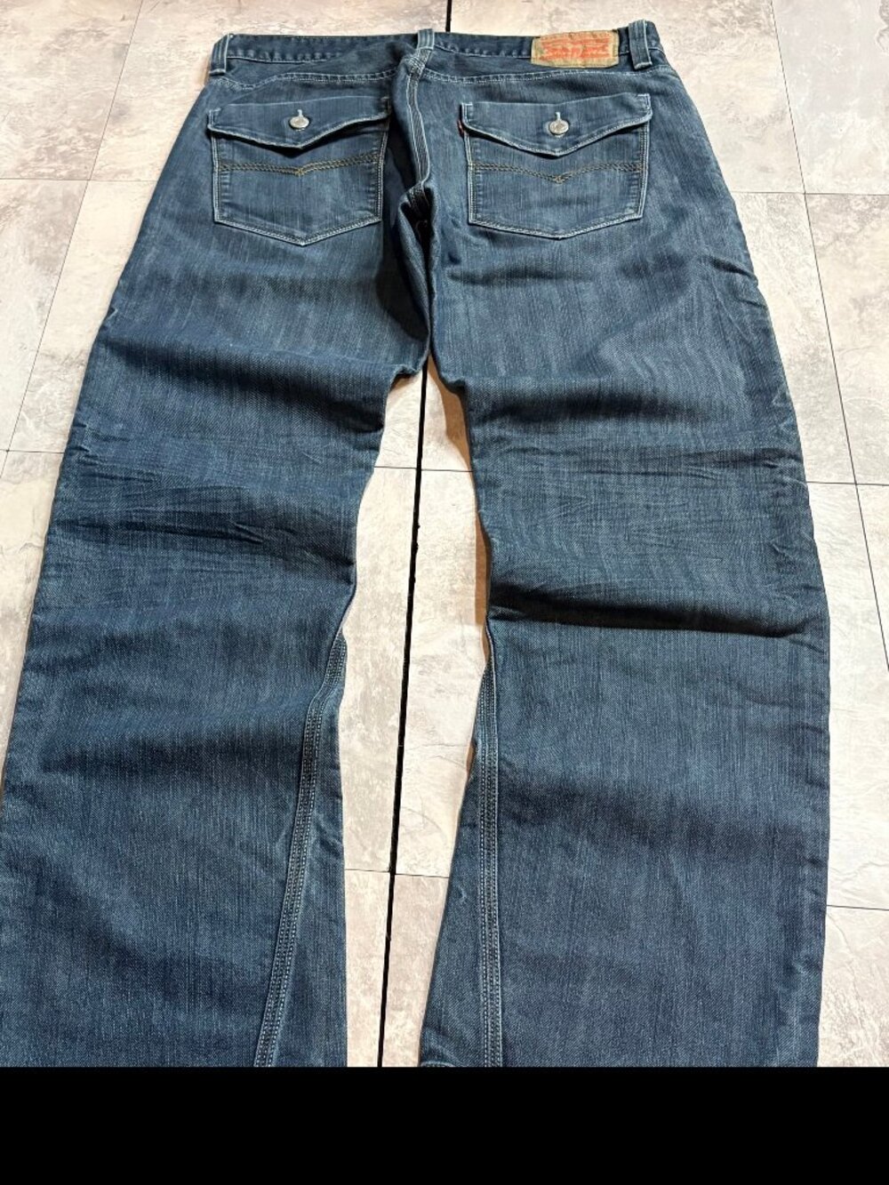 Levi's 514 Slim Straight Jeans Men's 32x32 Dark Indigo Flap Pocket Y2K